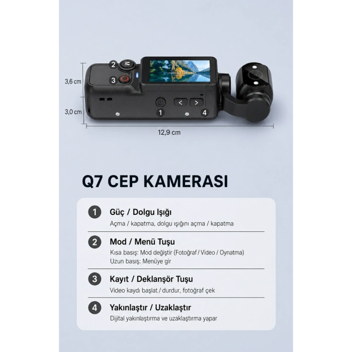 Glr Q7 180 Dönebilen Lensli Dijital CCD Vlog Kamerası - Nostaljik Fotoğraf Makinesi