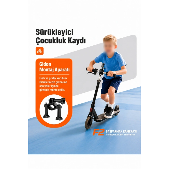 Glr F2 HD Mini DV Kamera - Type-C Şarjlı TF Kart Destekli Mikro Aksiyon Kamerası