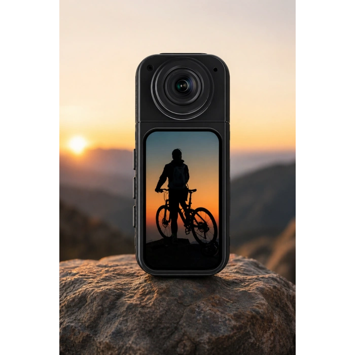 Glr S70 2.7K HD Manyetik Askılı Aksiyon Kamera Vücut Kamerası 180 Dönebilen