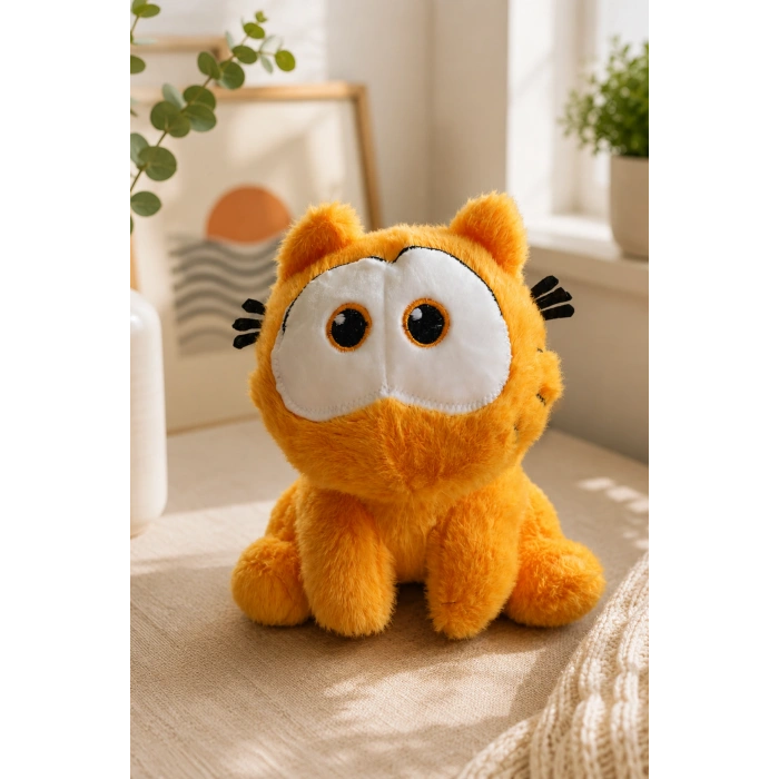 Tigoes T-Plush Turuncu Pofuduk Peluş Oyuncak - 20 cm Peluş Kedi