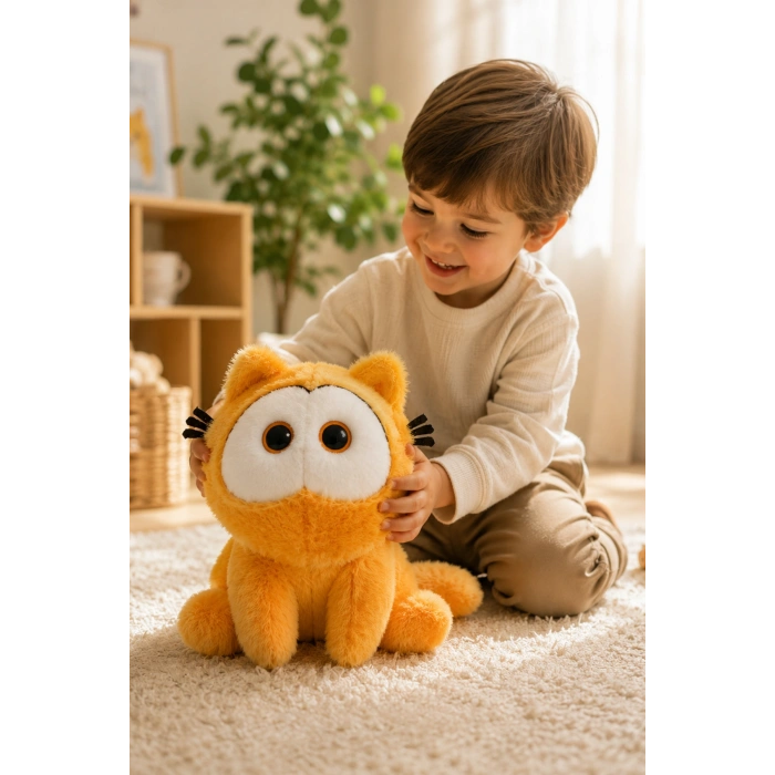 Tigoes T-Plush Turuncu Pofuduk Peluş Oyuncak - 20 cm Peluş Kedi
