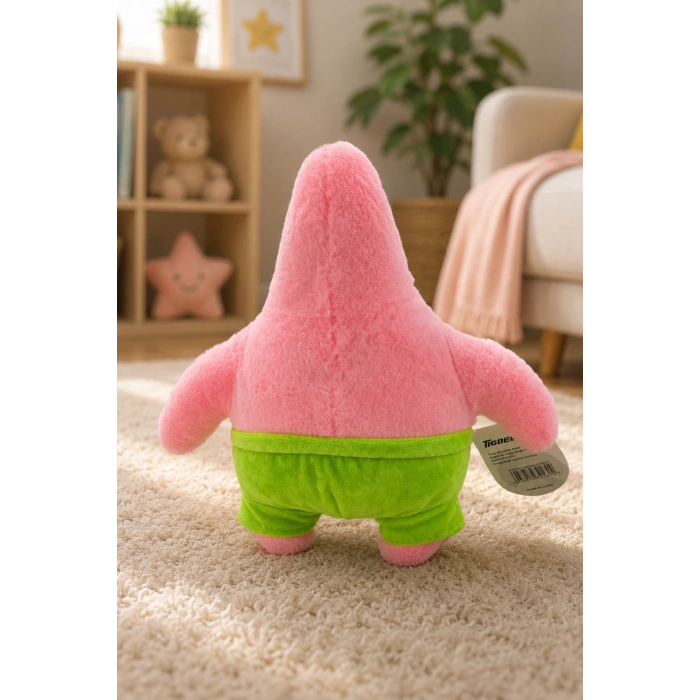 Tigoes T-Plush Patrick Star Peluş Oyuncak - 25 cm Sünger Bob Karakteri Yumuşak Figür