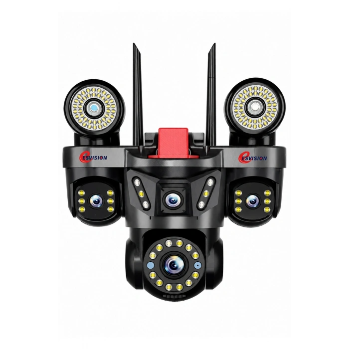 Esvision ES-9003 3 Lensli 9MP Akıllı WiFi Ptz Kamera Gece Görüşlü Güvenlik Kamerası
