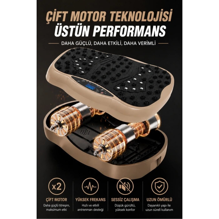 Glr 550 Gold Güçlü Titreşimli Egzersiz Platformu Body Vibration Plate Makinesi