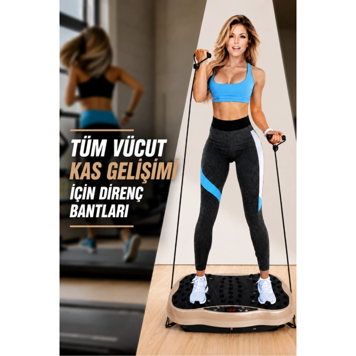 Glr 550 Gold Güçlü Titreşimli Egzersiz Platformu Body Vibration Plate Makinesi