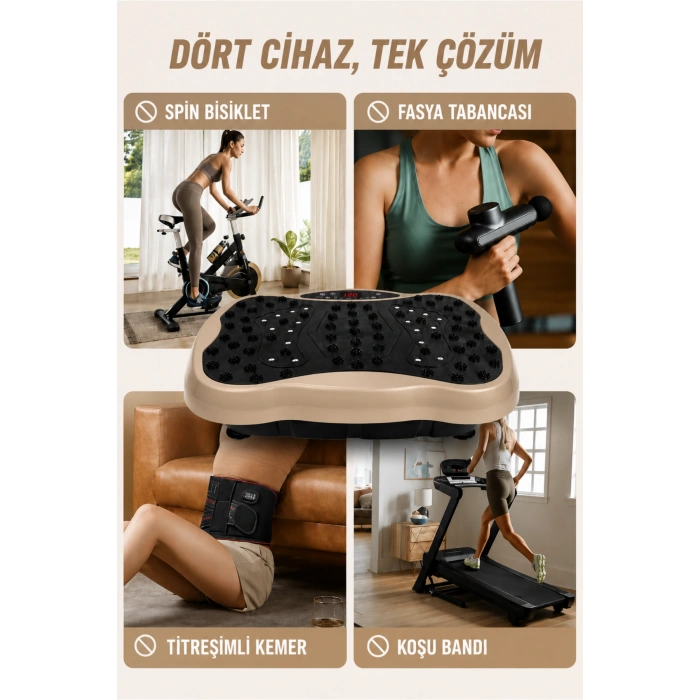 Glr 550 Gold Güçlü Titreşimli Egzersiz Platformu Body Vibration Plate Makinesi