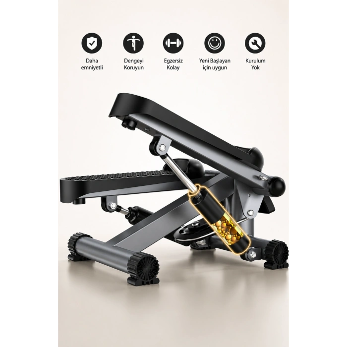 Glr LY5001 Dijital Göstergeli Mini Step Aleti - Ev Tipi Pedallı Kondisyon Bisikleti Ve Stepper