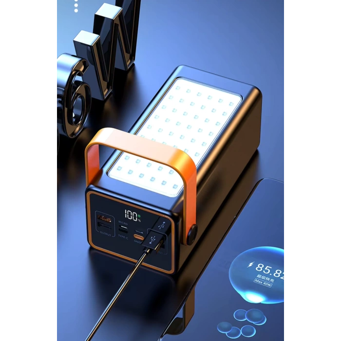 Acl Pw-52 70.000mAh 22.5W Siyah LCD 1xMicro 2xTyp-C 4xUsb Port Taşınabilir Şarj Cihazı Powerbank