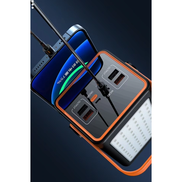 Acl Pw-52 70.000mAh 22.5W Siyah LCD 1xMicro 2xTyp-C 4xUsb Port Taşınabilir Şarj Cihazı Powerbank