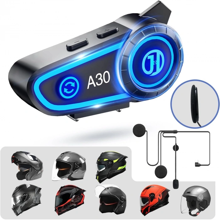 A30 2X Eşleşmeli İntercom Motor Kurye Kask Bluetooth Kulaklık