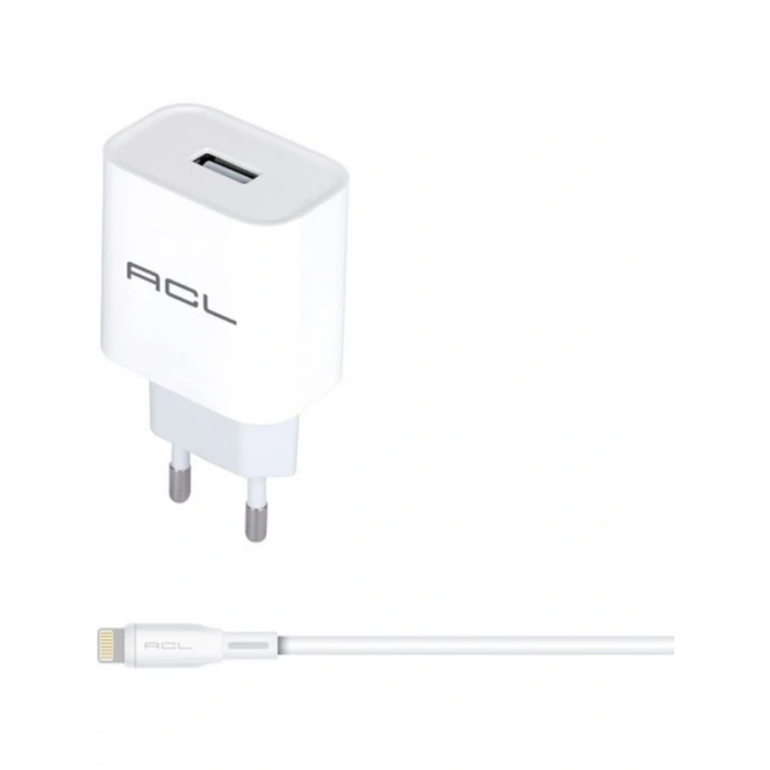 Acl L2 iPhone 10W 2.1A Beyaz Kablo + Ev Şarj Adaptör
