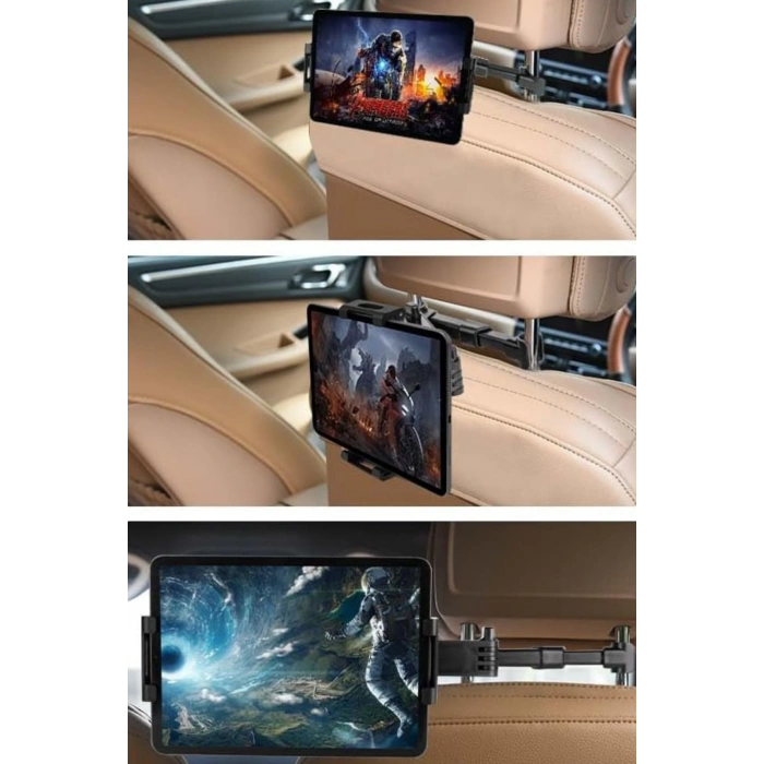 Hepu HP-A28 Araç İçi Koltuk Arkası Telefon Tablet Tutucu 360 Dönebilen Stand