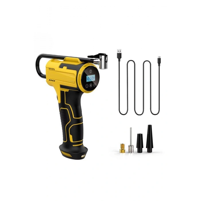 Auhma A6666  Dijital LCD Ekranlı 3600mAh Hava Kompresörü | Şişirme Pompası