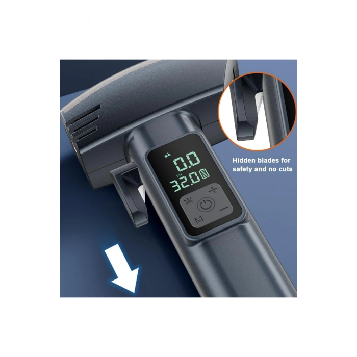 Auhma A7733 Taşınabilir Kompresörlü Hava Pompası 4000mAh|150 PSI | Dijital LCD Ekranlı