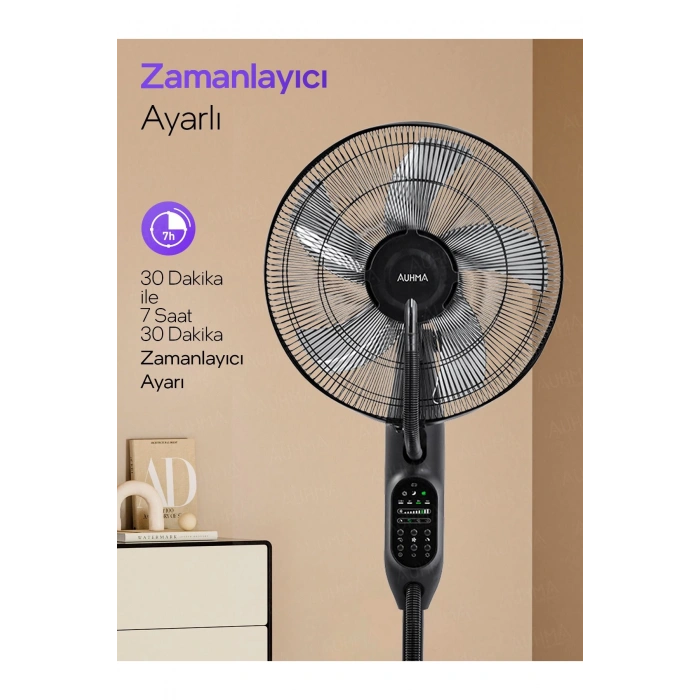 Auhma ACFN01 16 İnç 5 Bıçaklı 2.8 Litre Kapasiteli Buharlı Güçlü Vantilatör