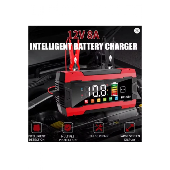 Auhma AOC11 12V 8A Dijital Ekranlı Akü Şarj ve Onarım Cihazı