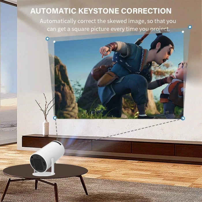 Auhma Ev Sinema Projektörü 1280x720P Bluetooth Android Akıllı Wifi H02