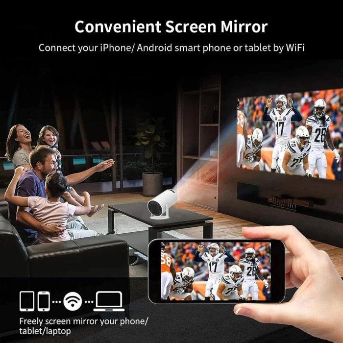 Auhma Ev Sinema Projektörü 1280x720P Bluetooth Android Akıllı Wifi H02