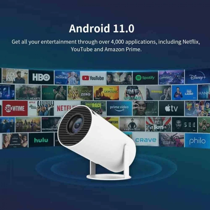 Auhma Ev Sinema Projektörü 1280x720P Bluetooth Android Akıllı Wifi H02