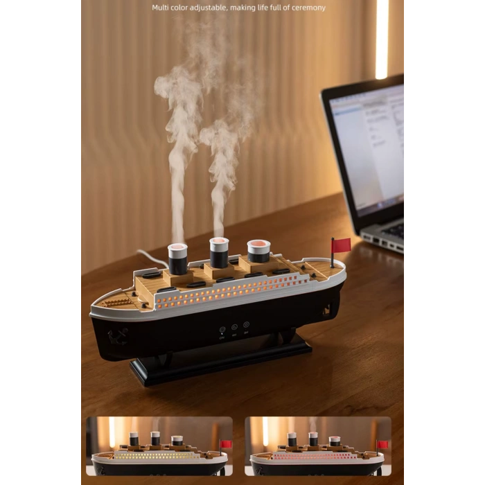 Blackbird 299 Dekoratif Titanic Gemi Aroma Difüzör & Nemlendirici |250 Ml Uzaktan Kumandalı, Zaman Ayarlı