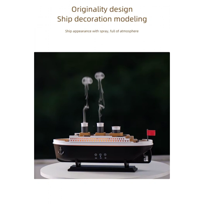 Blackbird 299 Dekoratif Titanic Gemi Aroma Difüzör & Nemlendirici |250 Ml Uzaktan Kumandalı, Zaman Ayarlı