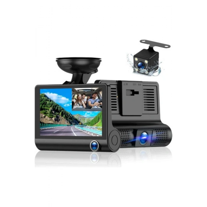 Blackbird 504 170 Geniş Açı, G-Sensörlü, Gece Görüşlü 1080P Çift Yönlü Araç Kamerası (Ön+Arka) - Park Modlu Car DVR