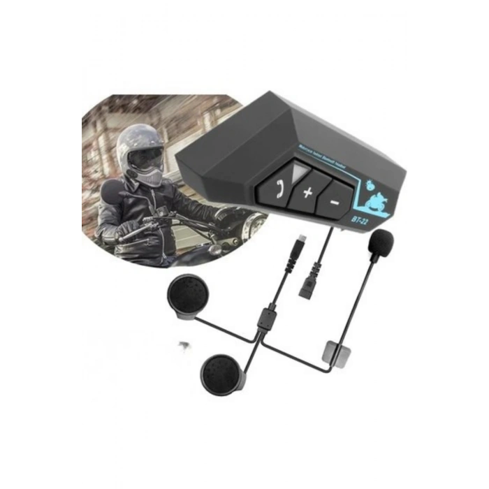 Blackbird BT-22 Motosiklet Kask Bluetooth Kulaklık & Intercom Seti | Kablosuz Müzik Su Geçirmez