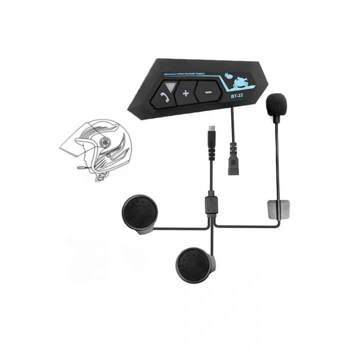 Blackbird BT-22 Motosiklet Kask Bluetooth Kulaklık & Intercom Seti | Kablosuz Müzik Su Geçirmez