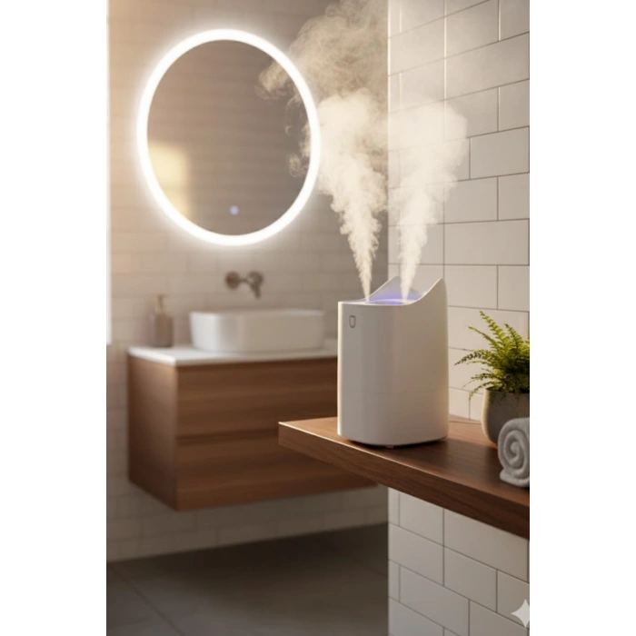 Blackbird K7 Beyaz Çift Spreyli Ultrasonik Sessiz Hava Nemlendirici ve Rgb Işıklı | 3L Kapasite