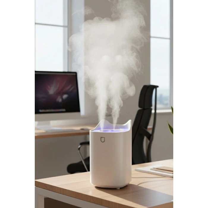 Blackbird K7 Beyaz Çift Spreyli Ultrasonik Sessiz Hava Nemlendirici ve Rgb Işıklı | 3L Kapasite