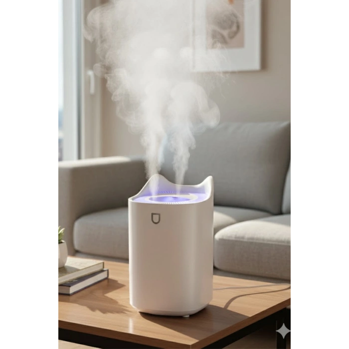 Blackbird K7 Beyaz Çift Spreyli Ultrasonik Sessiz Hava Nemlendirici ve Rgb Işıklı | 3L Kapasite