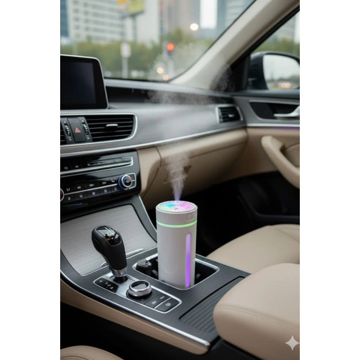 Blackbird KT-H04 Beyaz Oto İçi Ofis Ev Hava Nemlendirici Işıklı Buhar Koku Makinası