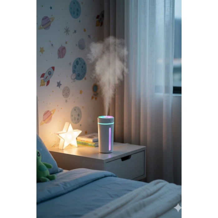 Blackbird KT-H04 Beyaz Oto İçi Ofis Ev Hava Nemlendirici Işıklı Buhar Koku Makinası