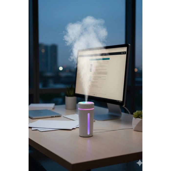 Blackbird KT-H04 Beyaz Oto İçi Ofis Ev Hava Nemlendirici Işıklı Buhar Koku Makinası