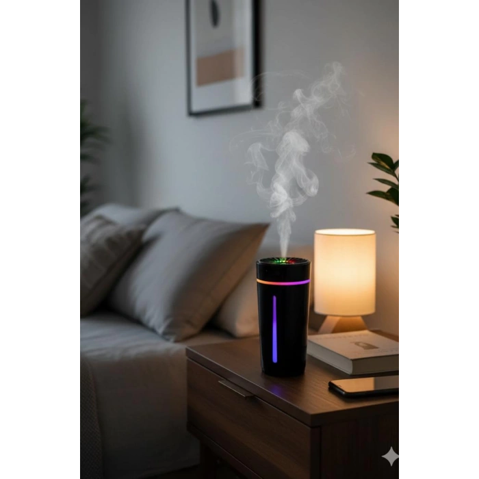 Blackbird KT-H04 Siyah Oto İçi Ofis Ev Hava Nemlendirici Işıklı Buhar Koku Makinası