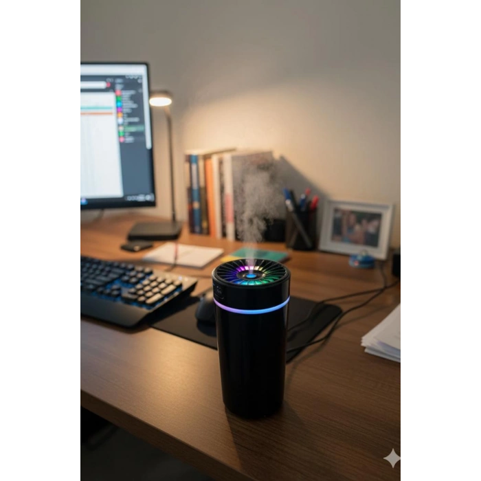 Blackbird KT-H04 Siyah Oto İçi Ofis Ev Hava Nemlendirici Işıklı Buhar Koku Makinası