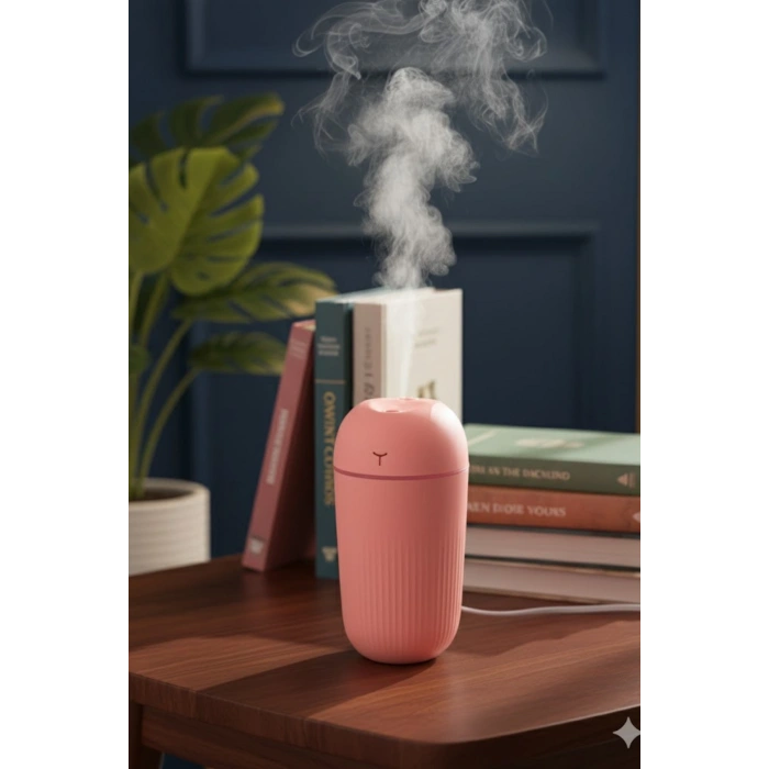 Blackbird KT-H09 Pembe 420 Ml Taşınabilir Mini USB Hava Nemlendirici | Araç ve Ofis İçin Renkli Işıklı