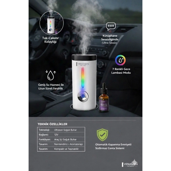 Blackbird Nvr-3090 Oto İçi Hava Nemlendirici Araç İçi Buhar Koku Makinası