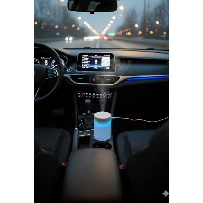 Blackbird SD11 Taşınabilir Mini 200 Ml USB Hava Nemlendirici | Araç ve Ofis İçin Renkli Işıklı