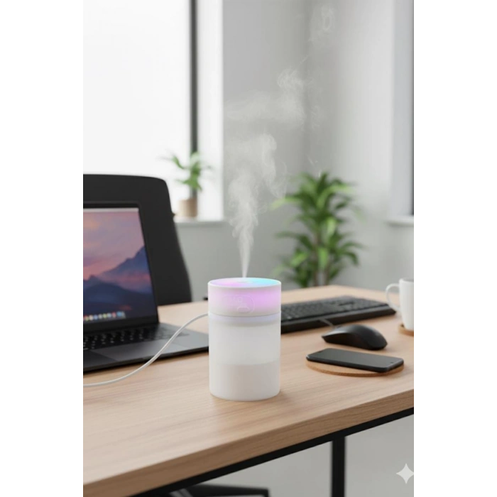 Blackbird SD12 Taşınabilir Mini USB Hava Nemlendirici | Araç ve Ofis İçin Renkli Işıklı