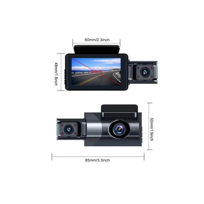 Blic Blm-87 Araç Kamerası  HD Video 3.0 LCD Ekran Geniş Açı G-Sensör Destekli