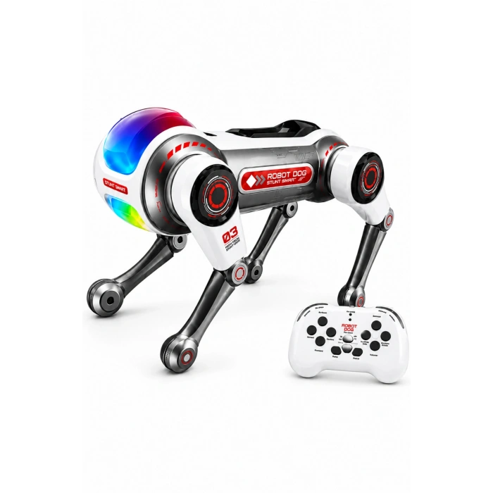 Blic BRB1 Akıllı Robot Köpek 2.4GHz Uzaktan Kumandalı Sesli Komutlu RGB Işıklı ve Akrobatik Eğitici