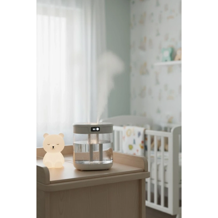 Blic G15 Digital Çift Sprey Hava Nemlendirici 1.5 Litre Kapasiteli, Ultrasonik Soğuk Buhar Makinesi ve Gece Lambası