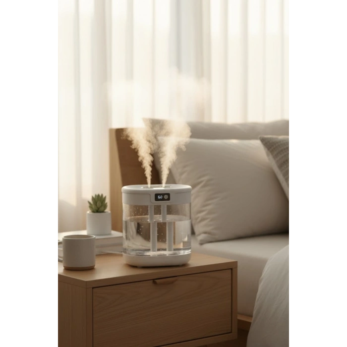 Blic G15 Digital Çift Sprey Hava Nemlendirici 1.5 Litre Kapasiteli, Ultrasonik Soğuk Buhar Makinesi ve Gece Lambası