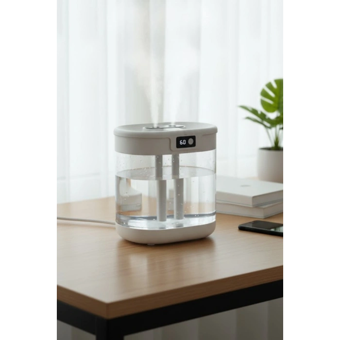 Blic G15 Digital Çift Sprey Hava Nemlendirici 1.5 Litre Kapasiteli, Ultrasonik Soğuk Buhar Makinesi ve Gece Lambası