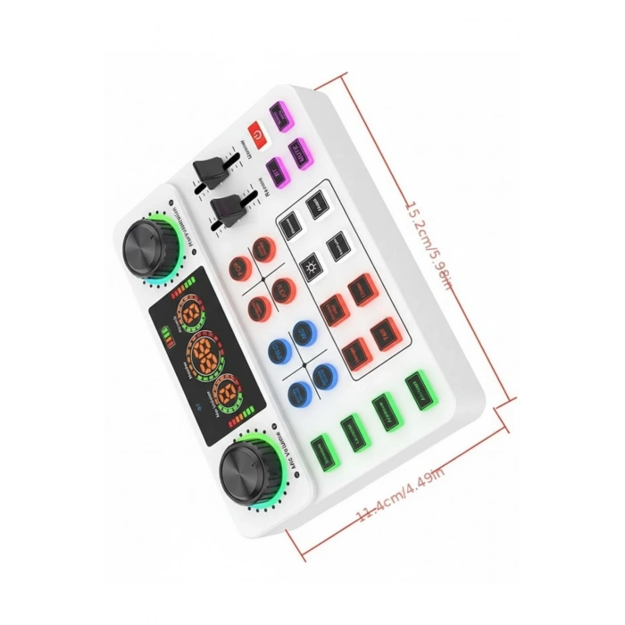 Blic Pro+ KSA2 Beyaz Live Stream Sound Card | Profesyonel Canlı Yayın Ses Kartı