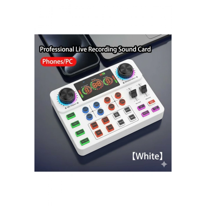 Blic Pro+ KSA2 Beyaz Live Stream Sound Card | Profesyonel Canlı Yayın Ses Kartı