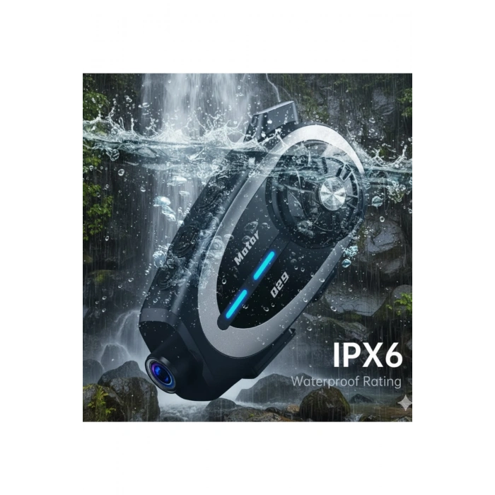 Blic Q29 Kask İntercom 1080P Kamera Seti 2X Eşleşmeli 1500mAh Uzun Pil Ömrü Suya Dayanıklı