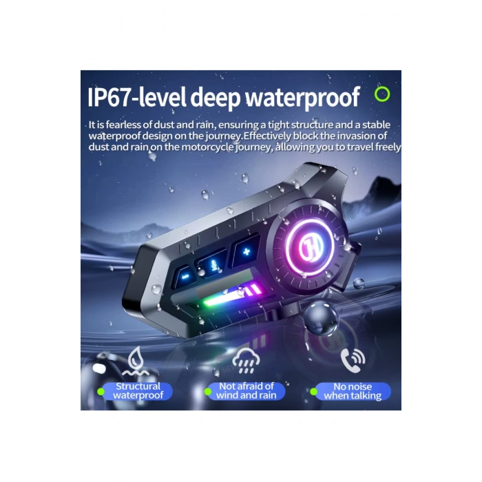 Blic X3 Bluetooth 5.3 Kask Kulaklığı | Motosiklet İçin Kablosuz İletişim ve Müzik Sistemi