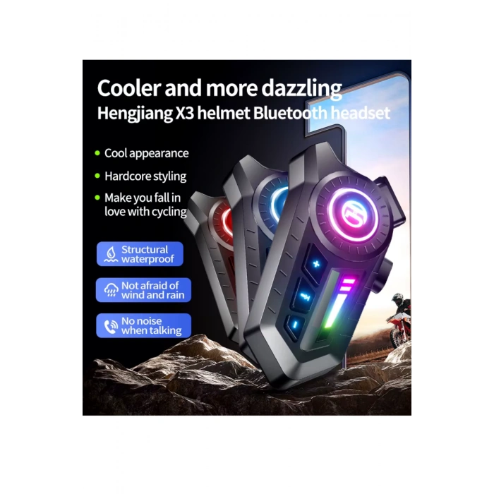 Blic X3 Bluetooth 5.3 Kask Kulaklığı | Motosiklet İçin Kablosuz İletişim ve Müzik Sistemi